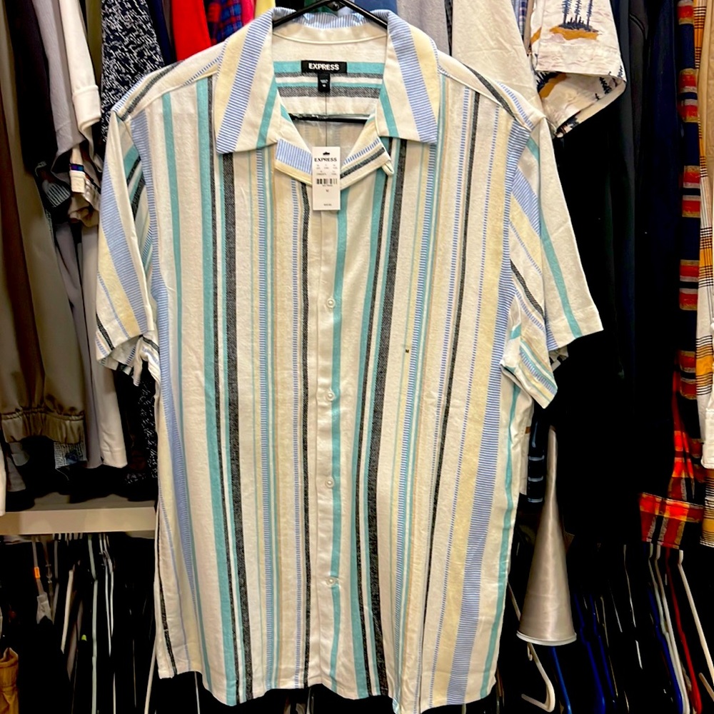Express button down net